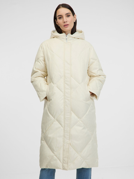 Orsay Cremefarbener gesteppter Damen-Daunenmantel ORSAY