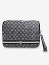 DKNY DKNY PU Leder Checkered Pattern und Streifen Laptop Hülle 15/16 Schwarz"