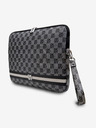 DKNY DKNY PU Leder Checkered Pattern und Streifen Laptop Hülle 15/16 Schwarz"