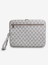 DKNY DKNY PU-Leder mit Karomuster und Streifen Notizbuchhülle 15/16 Beige"
