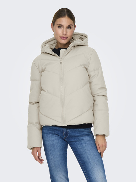 Jacqueline de Yong Cremefarbene JDY Arnhem Steppjacke für Damen