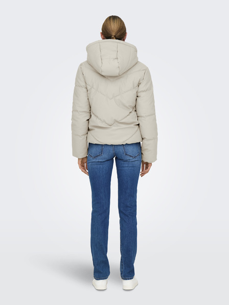 Jacqueline de Yong Cremefarbene JDY Arnhem Steppjacke für Damen