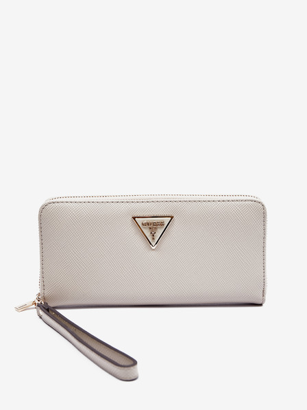 Guess Cremefarbene Damen-Crossbody-Geldbörse Guess