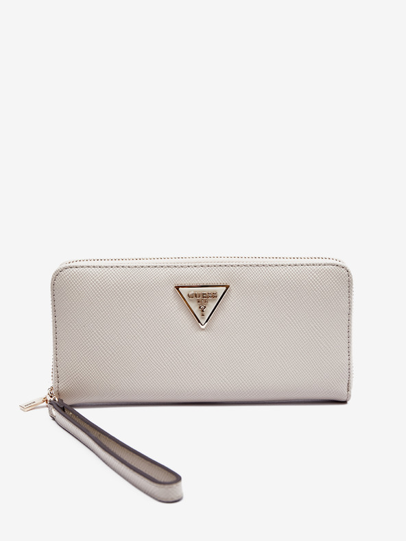 Guess Cremefarbene Damen-Crossbody-Geldbörse Guess