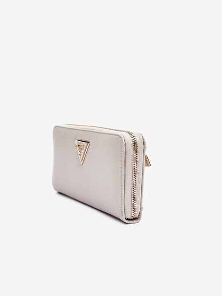 Guess Cremefarbene Damen-Crossbody-Geldbörse Guess