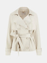 Guess Guess Cremefarbener kurzer Trenchcoat für Damen