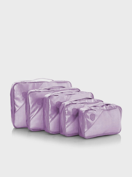 Heys Heys Metallic Packing Cube 5er-Set mit fünf Reisetaschen in hellviolett