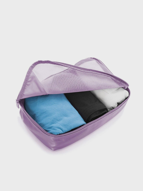 Heys Heys Metallic Packing Cube 5er-Set mit fünf Reisetaschen in hellviolett