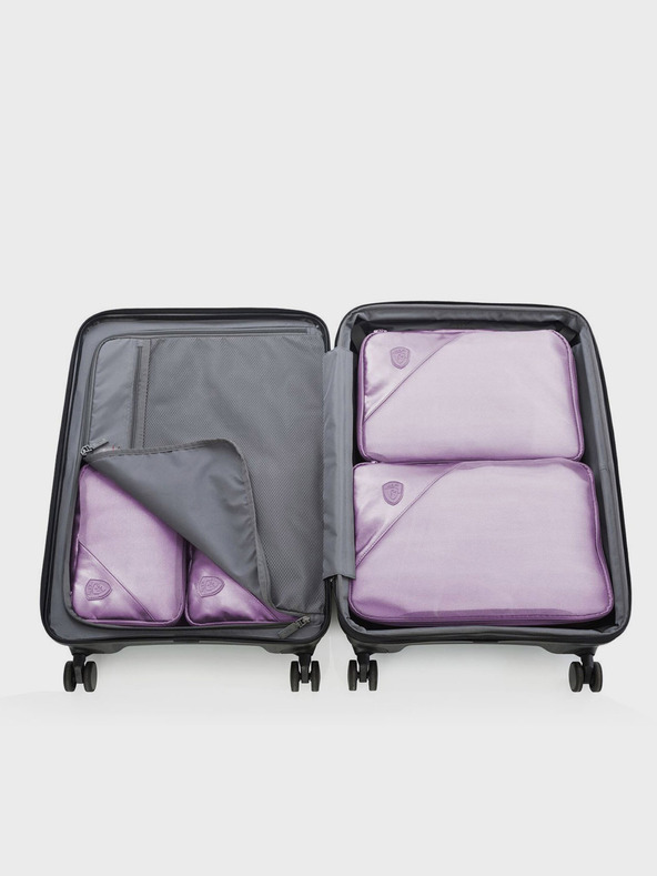 Heys Heys Metallic Packing Cube 5er-Set mit fünf Reisetaschen in hellviolett