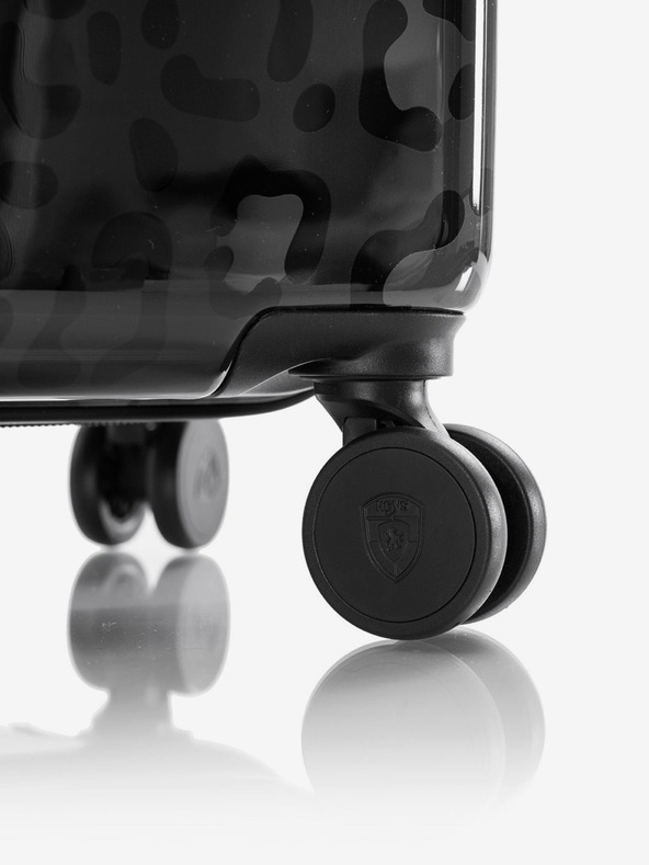 Heys Schwarz gemusterter Reisekoffer Heys Black Leopard S