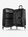 Heys Schwarz gemusterter Reisekoffer Heys Black Leopard L