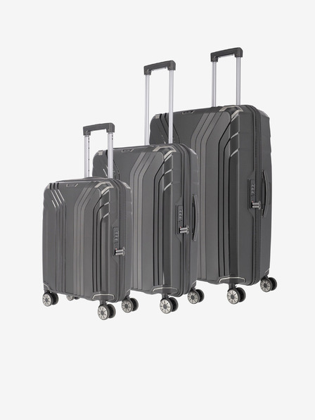Travelite Dreier-Set Travelite Elvaa 4w S,M,L Schwarz Reisekoffer