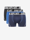DIM Dreier-Set Herren-Boxershorts in Schwarz und Blau DIM SPORT MICROFIBRE BOXER 3x