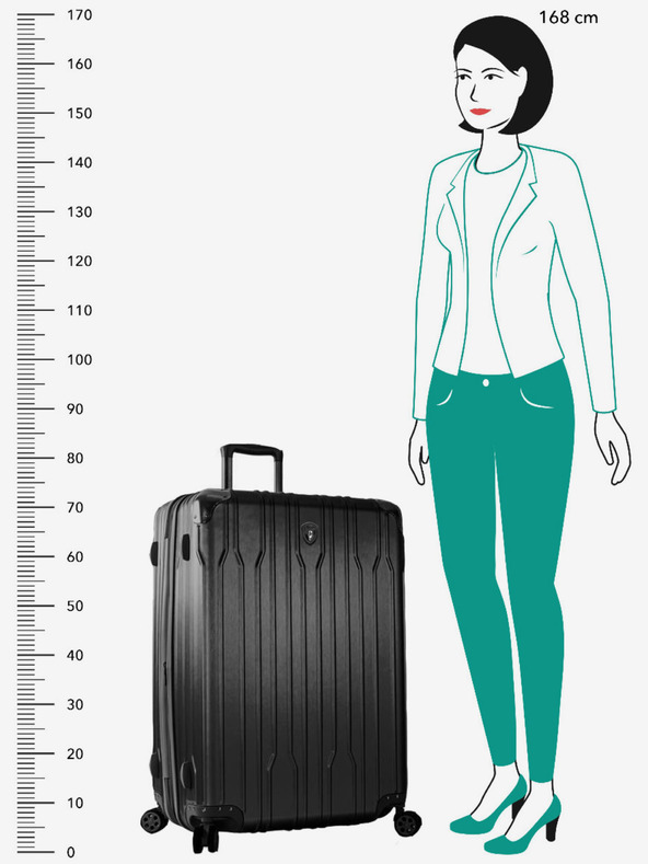 Heys Schwarzer Heys Xtrak Reisekoffer L