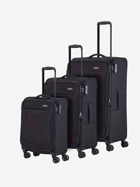 Travelite Dreier-Set Travelite Chios S,M,L Schwarz Reisekoffer