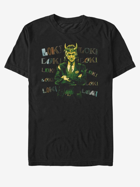 ZOOT.Fan Schwarzes Unisex-T-Shirt ZOOT.Fan Marvel Loki Chaotic