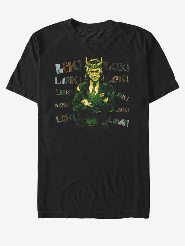 ZOOT.Fan Schwarzes Unisex-T-Shirt ZOOT.Fan Marvel Loki Chaotic