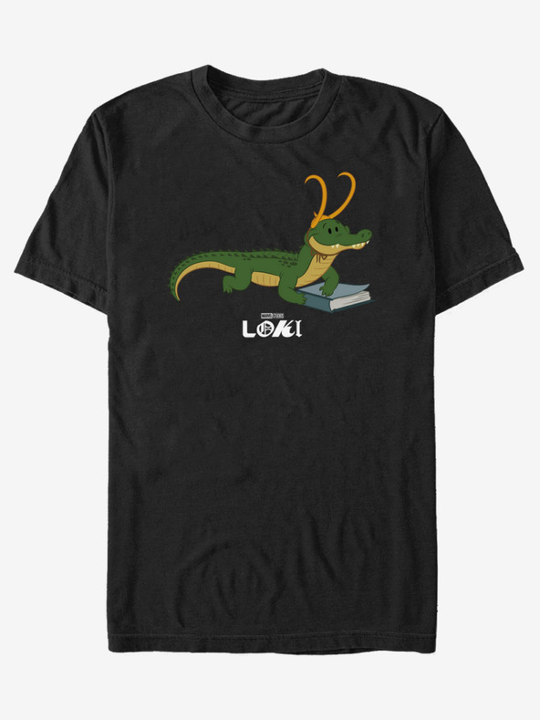 ZOOT.Fan Schwarzes Unisex-T-Shirt ZOOT.Fan Marvel Gator Loki Hero