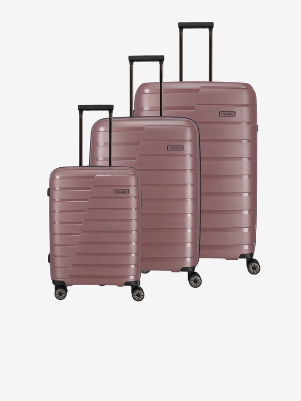 Travelite Set aus drei Travelite Air Base S,M,L rosa Reisekoffer