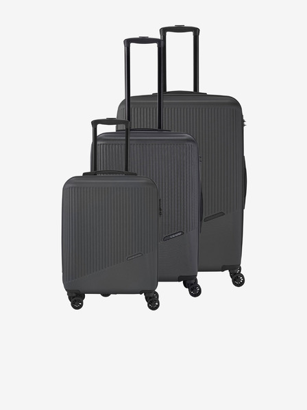 Travelite Dreier-Set Travelite Bali dunkelgraue Reisetaschen S,M,L
