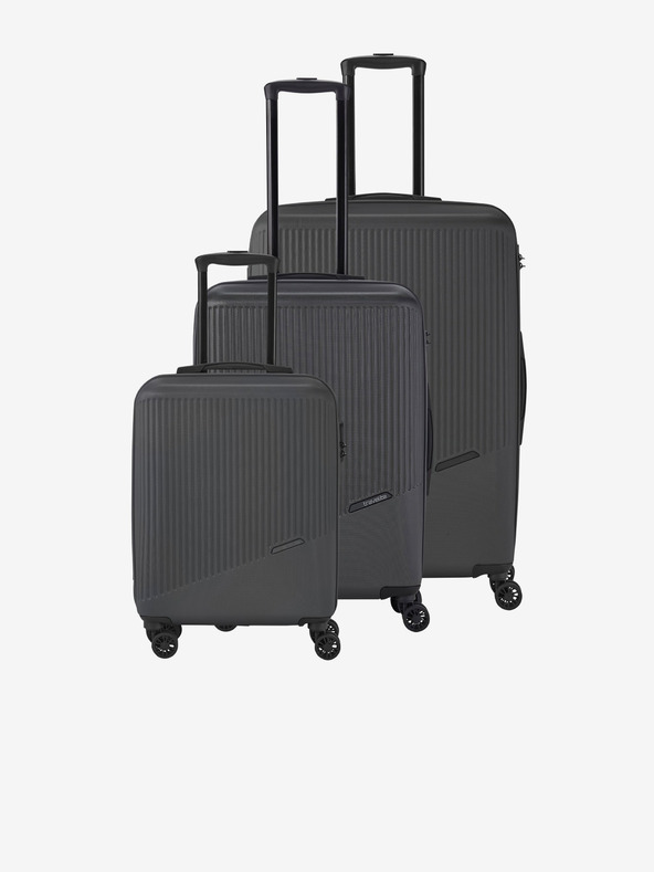 Travelite Dreier-Set Travelite Bali dunkelgraue Reisetaschen S,M,L