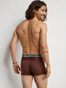DIM Set aus zwei Herren-Boxershorts in Grün und Dunkelbraun DIM COTTON 3D FLEX AIR BOXER 2x
