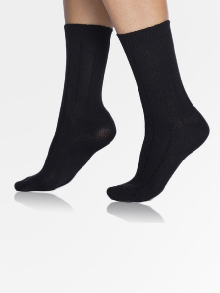 Bellinda Schwarze Unisex-Wintersocken Bellinda BAMBUS CASUAL UNISEX SOCKS