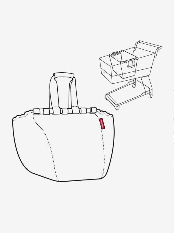 Reisenthel Schwarze Unisex-Polka-Dot-Einkaufstasche Reisenthel Easyshoppingbag