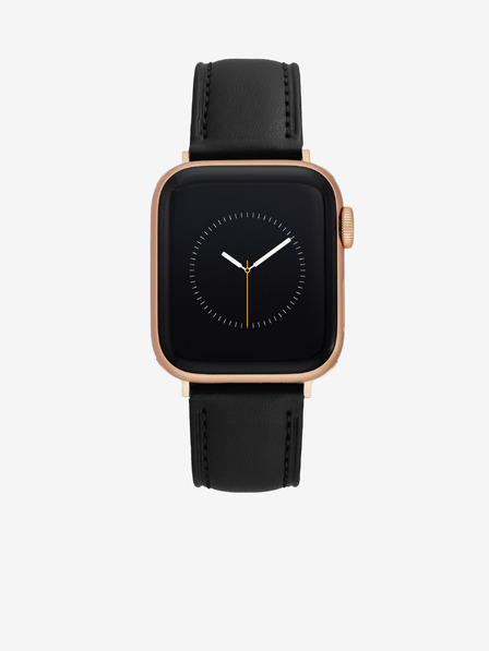 Anne Klein Schwarzes Lederarmband für die Apple Watch Anne Klein