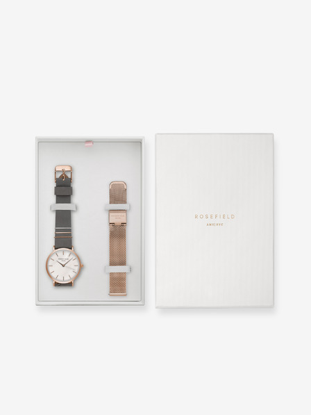 Rosefield Rosefield West Village WEGTR-X184 rosegoldene Uhr Geschenkset