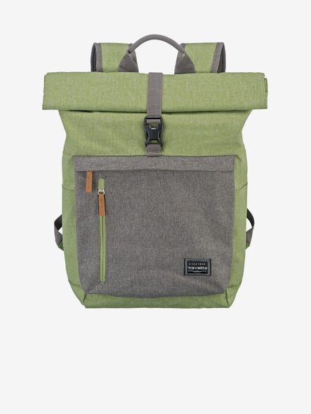 Travelite Grauer und grüner Travelite Basics Roll-up-Rucksack (35 l)