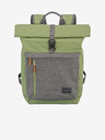 Travelite Grauer und grüner Travelite Basics Roll-up-Rucksack (35 l)