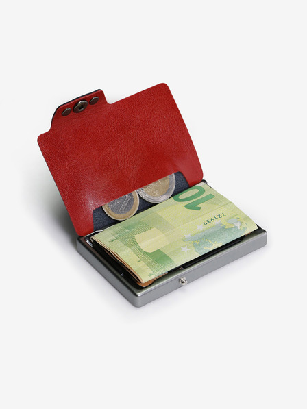 Mondraghi Schwarzes Leder Mondraghi Saffiano Plus Geldbörse