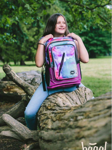 BAAGL  Lila Schulrucksack kubisches Mandala Baagl