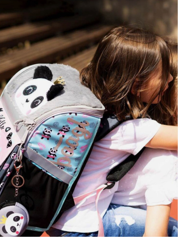 BAAGL  Grauer Schulranzen zippy panda Baagl
