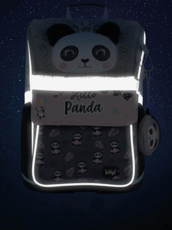 BAAGL  Grauer Schulranzen zippy panda Baagl