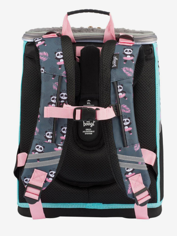 BAAGL  Graues 3er-Set zippy panda: Aktentasche, Federmäppchen, Tasche Baagl