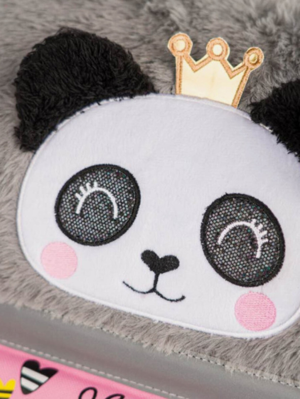 BAAGL  Graues 3er-Set zippy panda: Aktentasche, Federmäppchen, Tasche Baagl