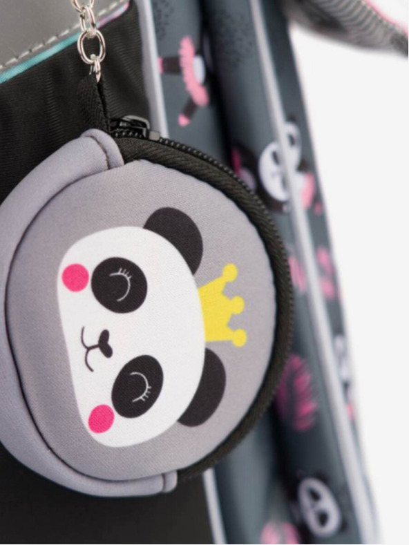BAAGL  Graues 3er-Set zippy panda: Aktentasche, Federmäppchen, Tasche Baagl
