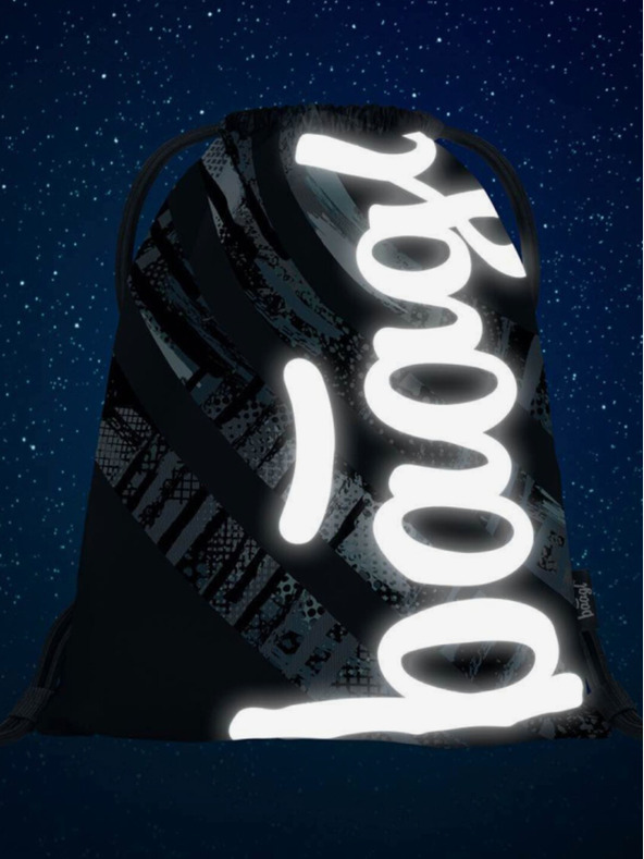 BAAGL  Blaues 3er Set skate structure: Rucksack, Mäppchen, Tasche Baagl