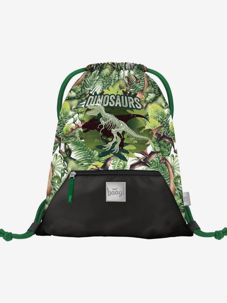 BAAGL  Grüner Ranzen mit Tasche Baagl Dinosaurier