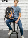 BAAGL  Schwarzer Rucksack Baagl eARTh - Kingfisher by Caer8th