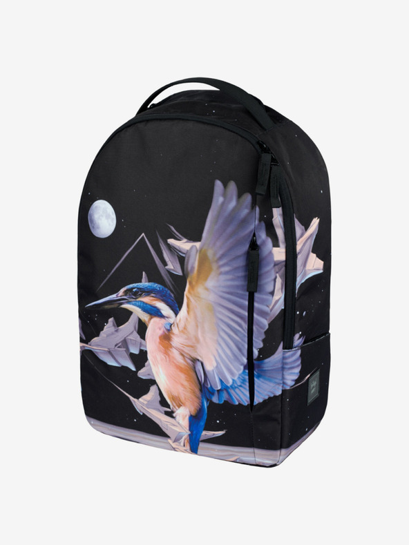 BAAGL  Schwarzer Rucksack Baagl eARTh - Kingfisher by Caer8th