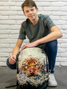 BAAGL  Schwarzer und beiger Baagl eARTh Rucksack - Tiger von Lukero