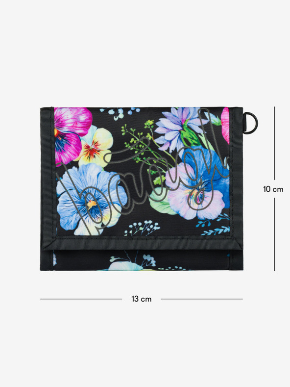 BAAGL  Schwarzes Portemonnaie Baagl Flowers