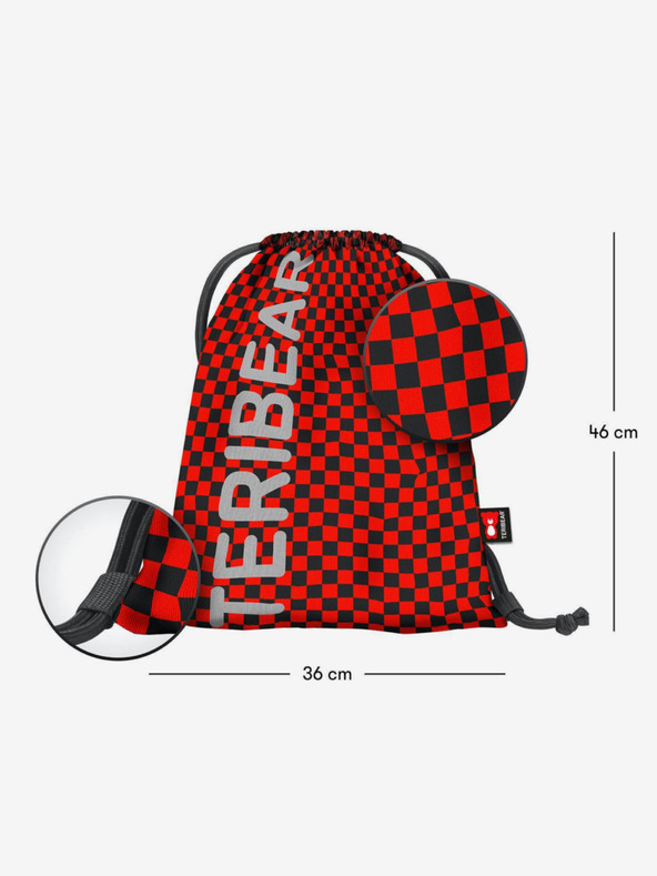 BAAGL  Schwarzes Schulset Skate Rucksack, Mäppchen und Tasche Baagl Teribear