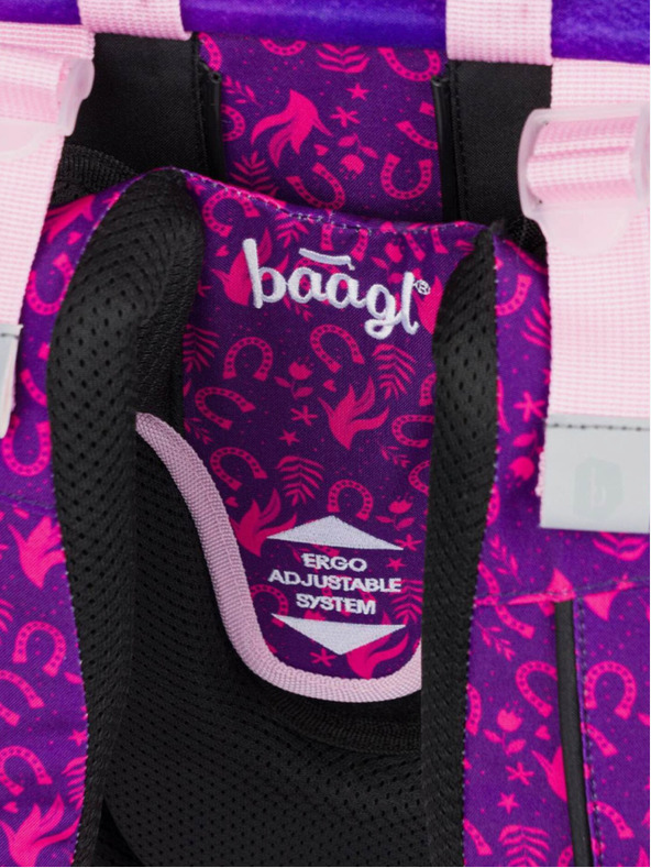 BAAGL  Lila Schulset Ergo - Aktentasche, Federmäppchen, Tasche Baagl Horse