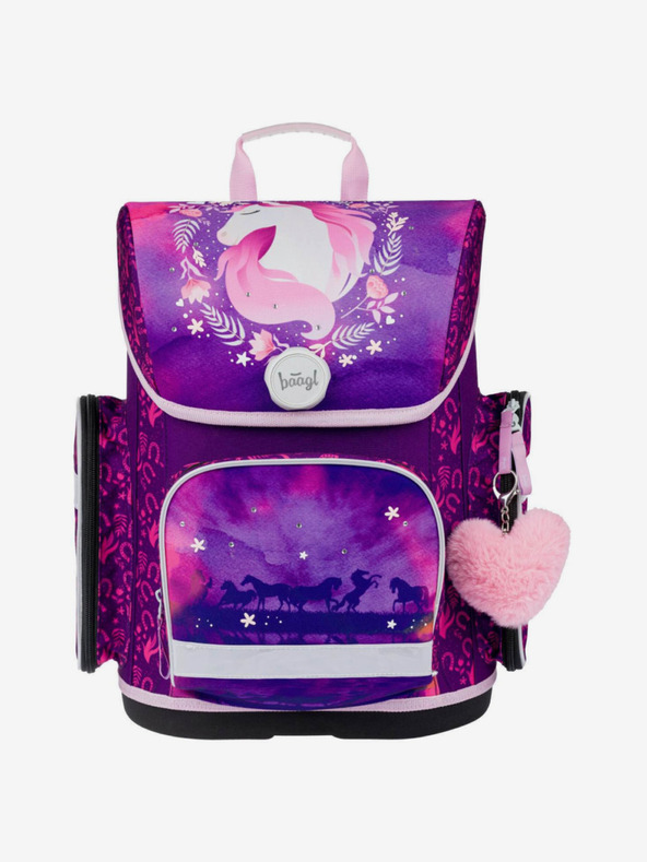BAAGL  Lila Schulset Ergo - Aktentasche, Federmäppchen, Tasche Baagl Horse
