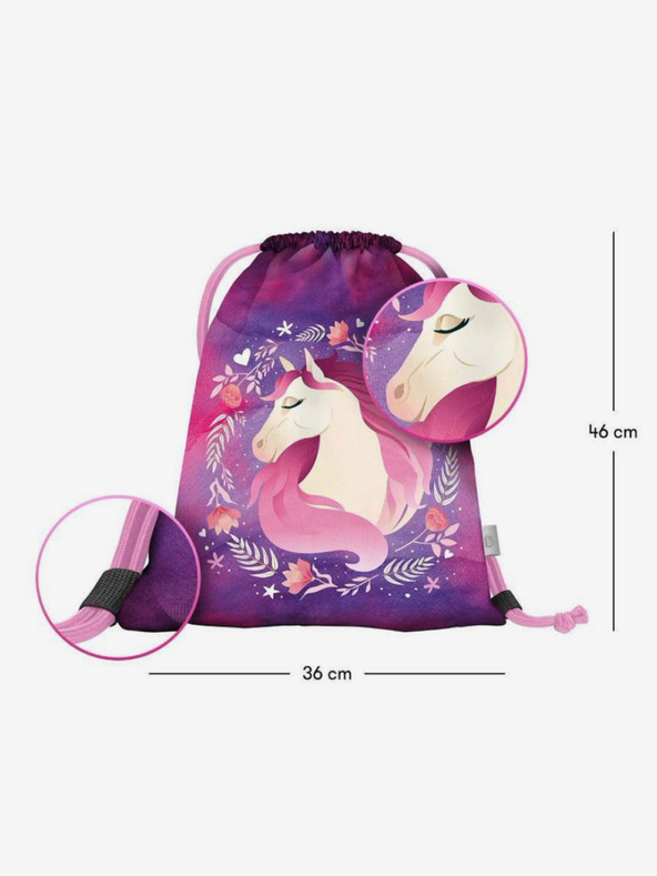 BAAGL  Lila Schulset Ergo - Aktentasche, Federmäppchen, Tasche Baagl Horse