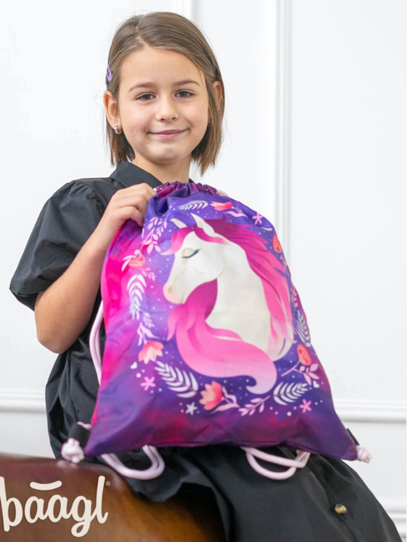 BAAGL  Lila Schulset Ergo - Aktentasche, Federmäppchen, Tasche Baagl Horse